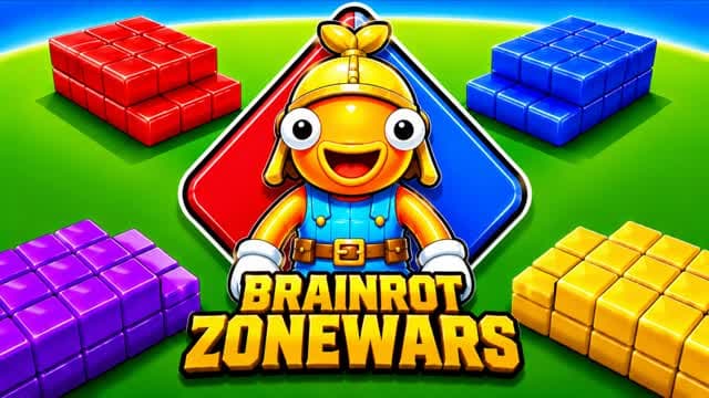 BRAINROT ZONE WARS 🌀🌈 GOATED PAUL2M — Fortnite Creative map cover art