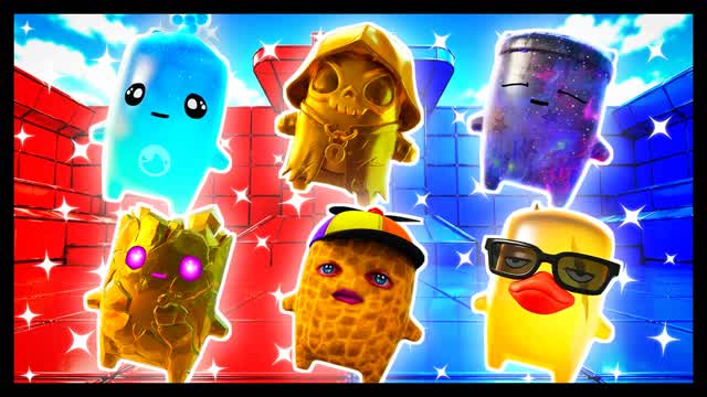 RED VS BLUE CONTROL THE DISTANCE 🔴🔵 — Fortnite Creative map