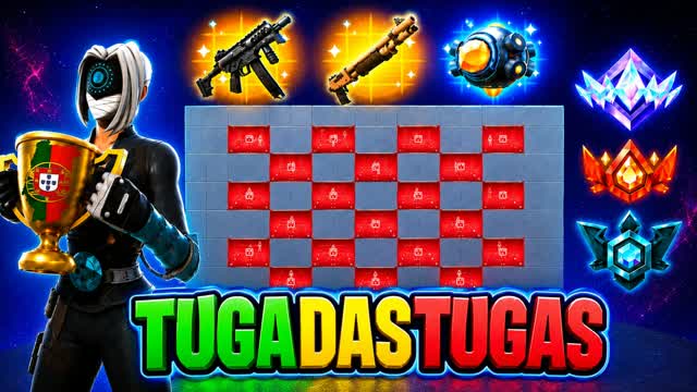 TUGADASTUGAS ZONE WARS (SOLO) — Fortnite Creative map cover art