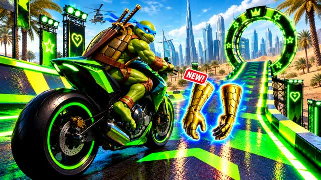 🏜️ RACE CAR DESERT CITY GAME — Fortnite Creative map