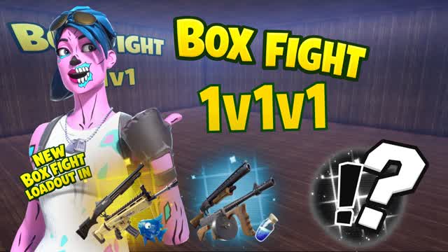 boxfight 1v1v1 new — Fortnite Creative map cover art