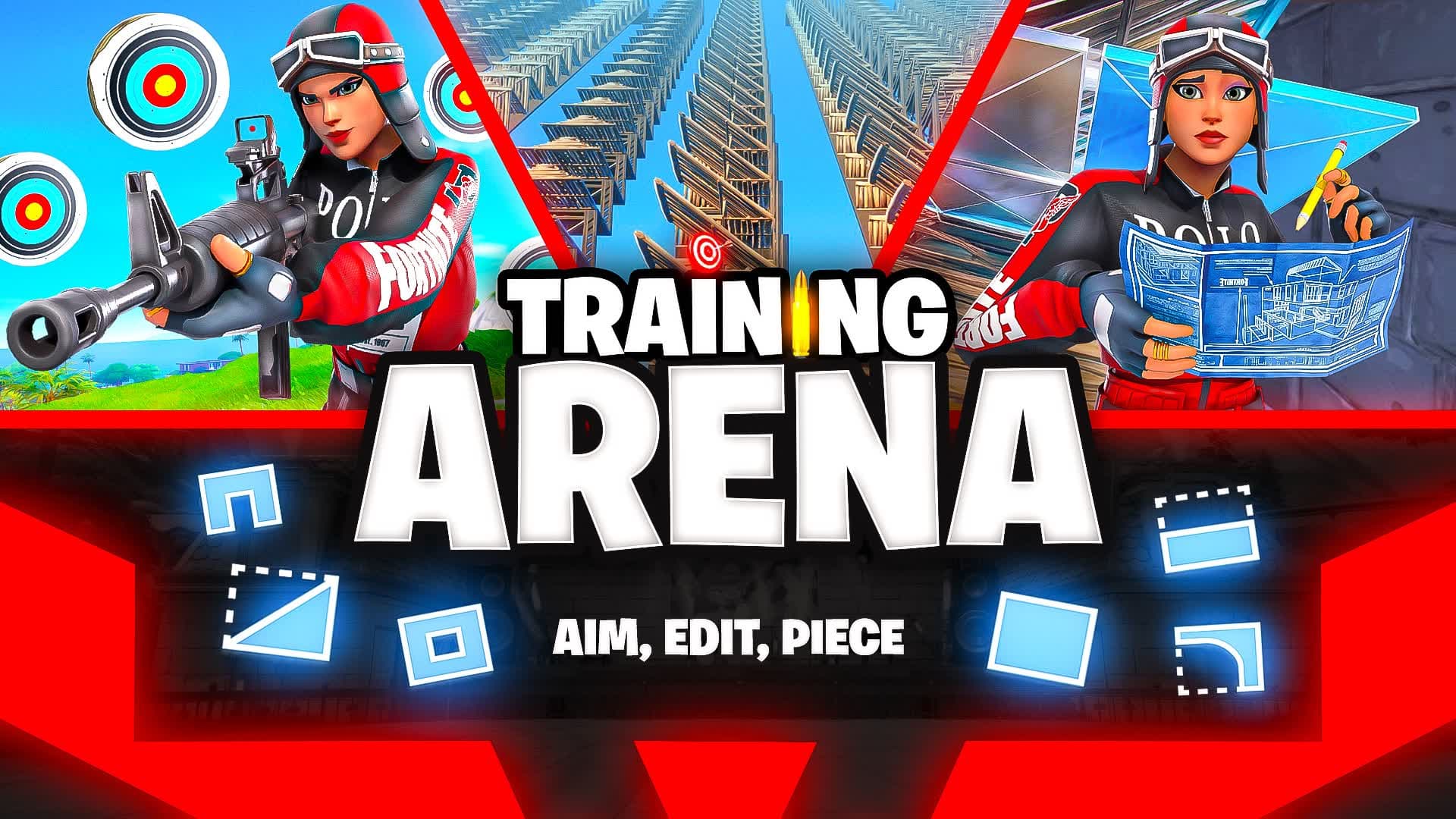 TRAINING ARENA 🎯 AIM EDIT PIECE [KATOO] — Fortnite Creative map