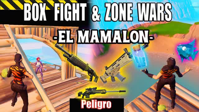Box Fight & Zone Wars /-EL MAMALON- 右二。〇 — Fortnite Creative map cover art
