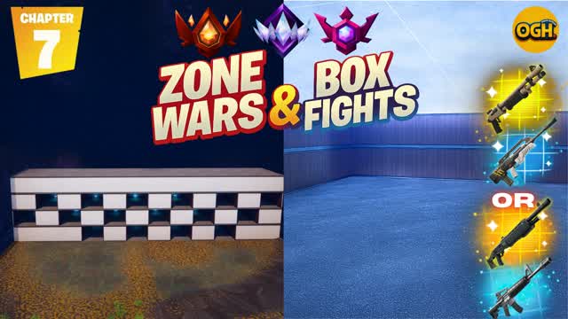 FFA -📦BOX FIGHTS & ZONE WARS🌀[CH7] — Fortnite Creative map cover art