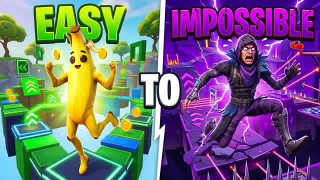 EASY TO IMPOSSIBLE ESCAOE🔥 — Fortnite Creative map cover art