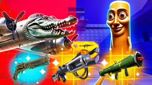 BRAINROT RED VS BLUE — Fortnite Creative map cover art