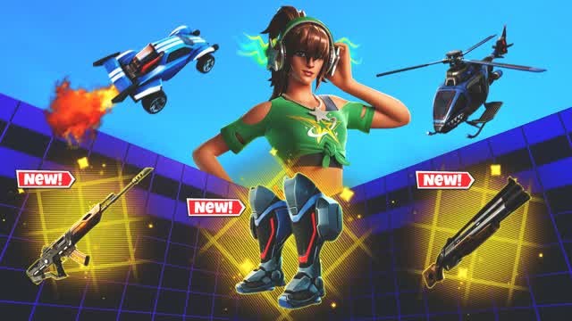 FUNNY 1V1 ALL GUNS AND VEHICLES — Fortnite Creative map cover art