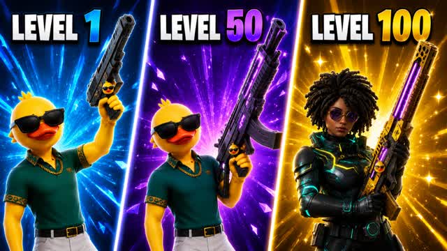 GUN GAME *EASY* 500+ LEVELS — Fortnite Creative map cover art