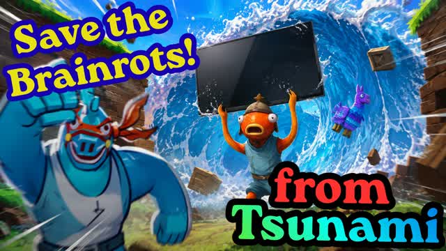 [NEW]Save The Brainrots From Tsunami — Fortnite Creative map