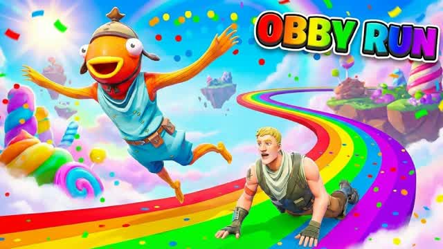 🌈CRAZY 150 LEVEL OBBY PARKOUR🏆 — Fortnite Creative map
