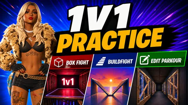 1v1 PRACTICE — Fortnite Creative map cover art