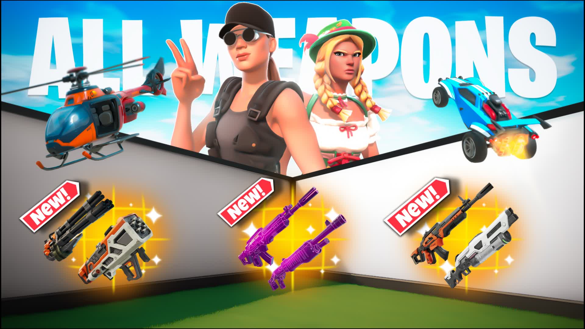 All Weapons FFA - جميع الاسلحة [NAR-T3B] — Fortnite Creative map