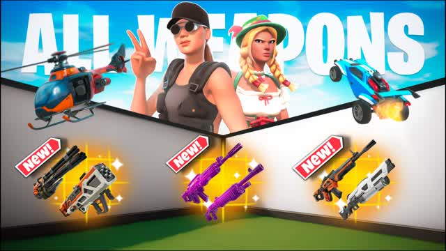 All Weapons FFA - جميع الاسلحة [NAR-T3B] — Fortnite Creative map cover art