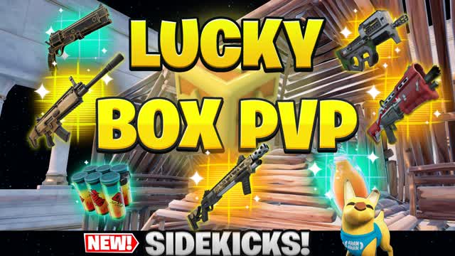 📦 LUCKY BOX PVP 40 PLAYERS ⚔️BOX FIGHTS — Fortnite Creative map cover art
