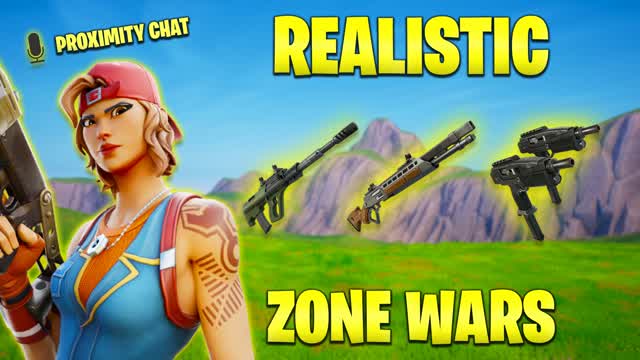 Realistic Zone Wars 🏆 — Fortnite Creative map cover art