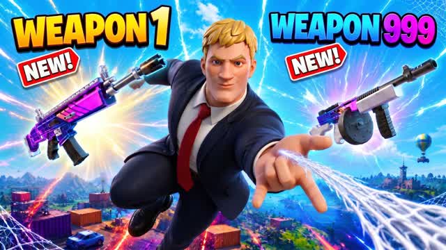 🔫 GUN GAME ♾️ ONE SHOT RTX — Fortnite Creative map cover art