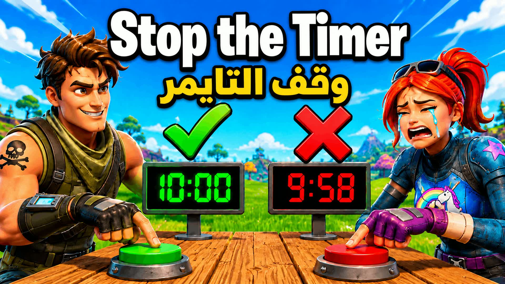 Stop the timer | وقف التايمر — Fortnite Creative map