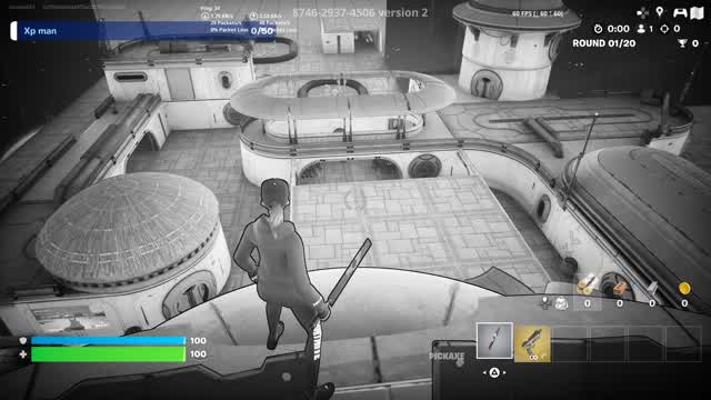 Black and white gun game — Fortnite Creative map cover art