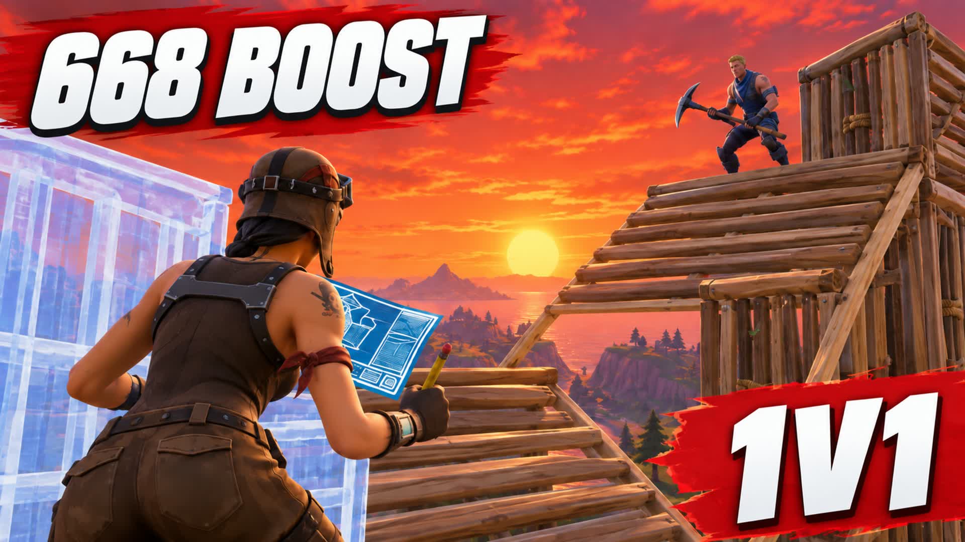 668 1V1 — Fortnite Creative map