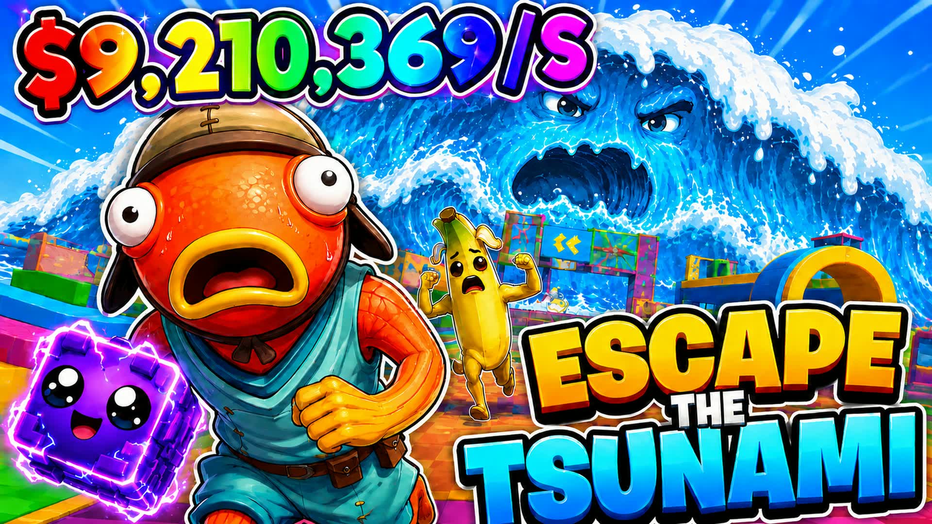 🌊 ESCAPE THE TSUNAMI [BRAINROT] — Fortnite Creative map