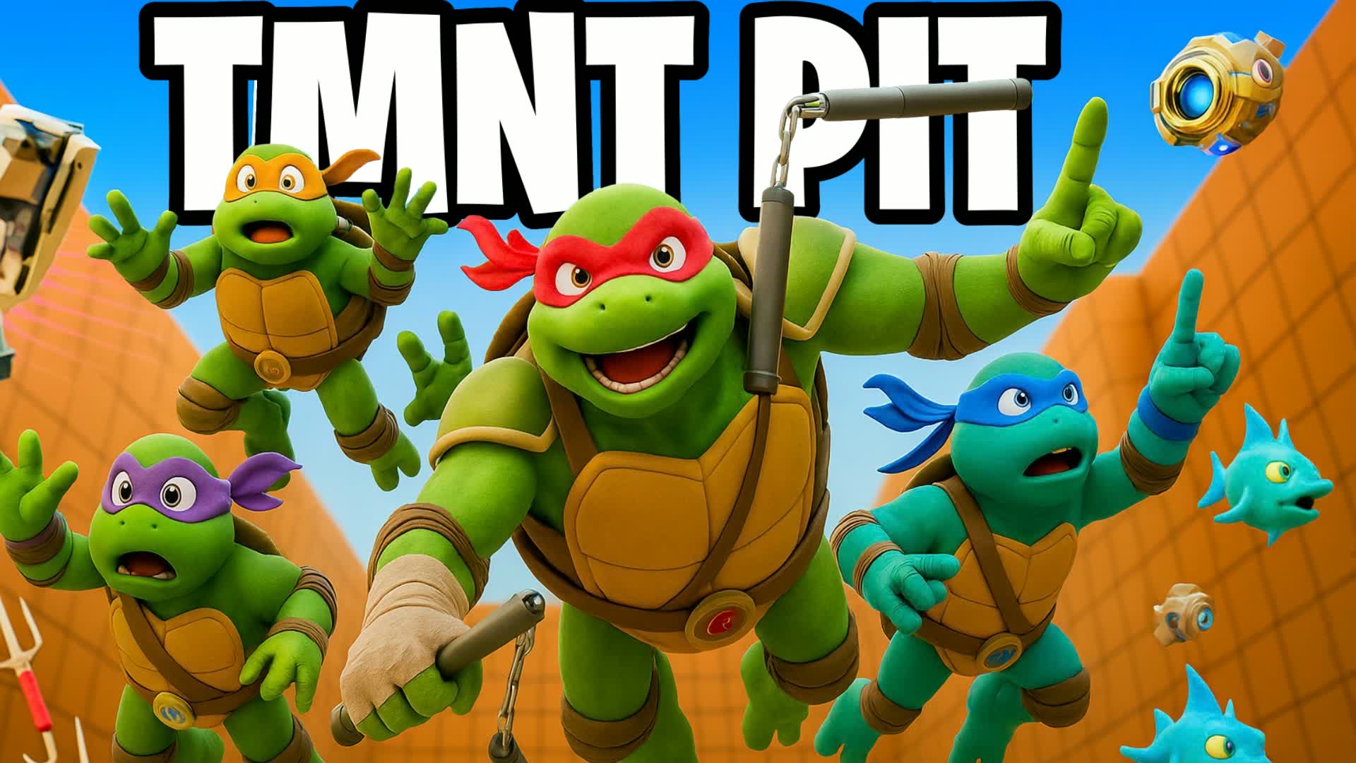 TMNT PIT - FREE FOR ALL — Fortnite Creative map