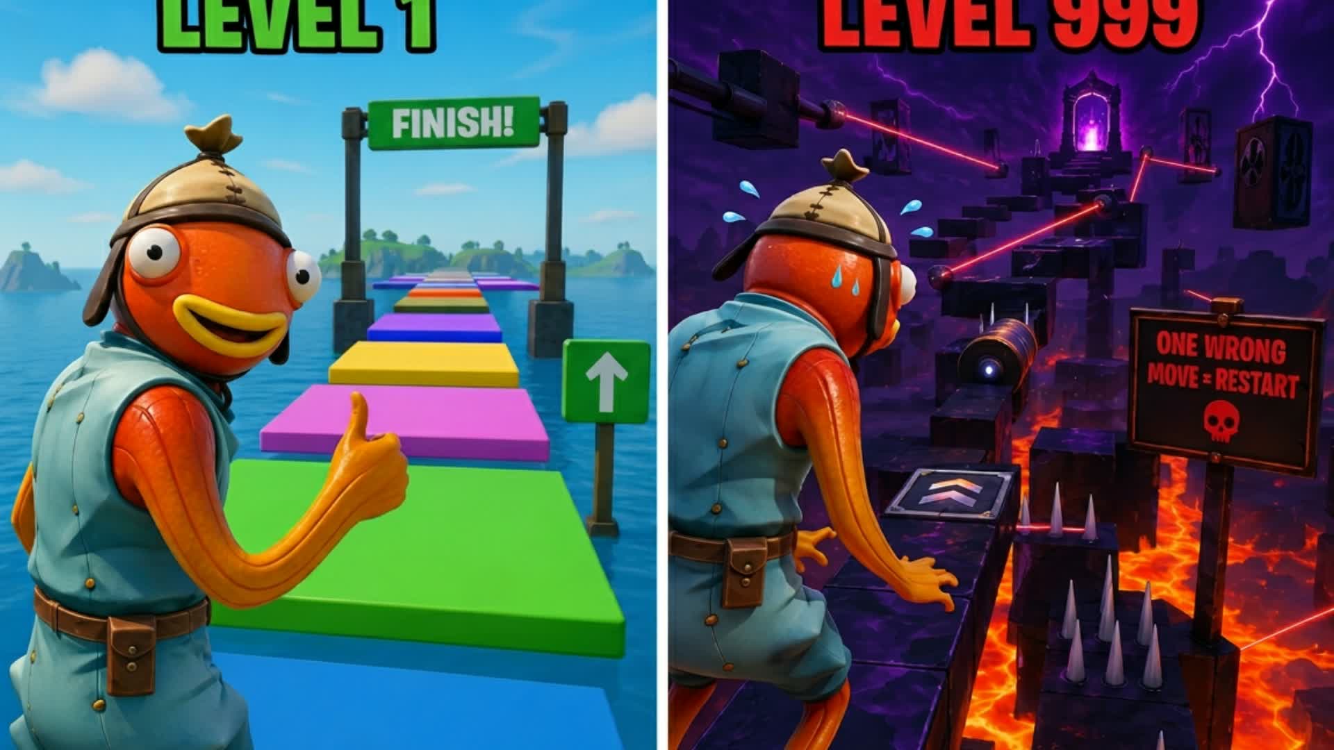 Difficulty Chart Obbies — Fortnite Creative map