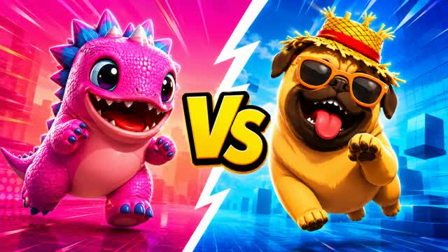 NUKE RED VS BLUE 🔴🔵SIDEKICK PETS — Fortnite Creative map cover art