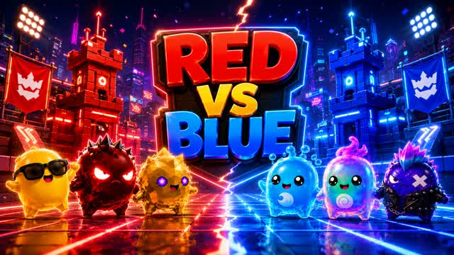 🔥 RED vs BLUE HAPPY COLOR 🔴🔵 — Fortnite Creative map