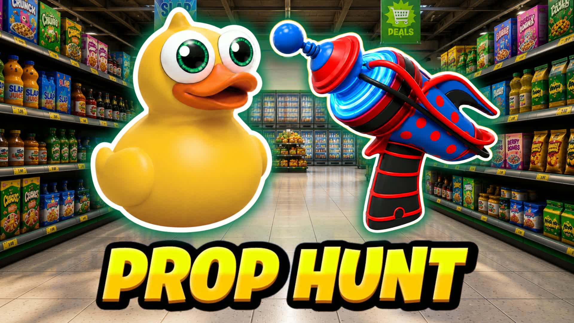 Paint Store Prop Hunt 🎨 Supermarket — Fortnite Creative map
