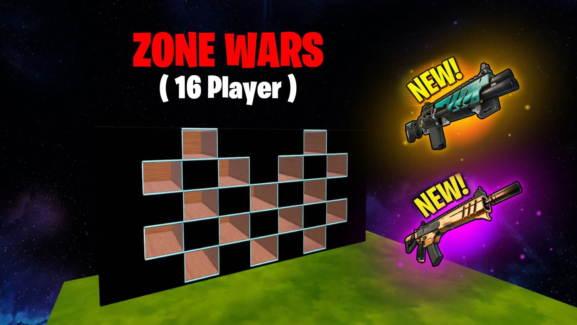 ZONE WARS (16 PLAYER) — Fortnite Creative map