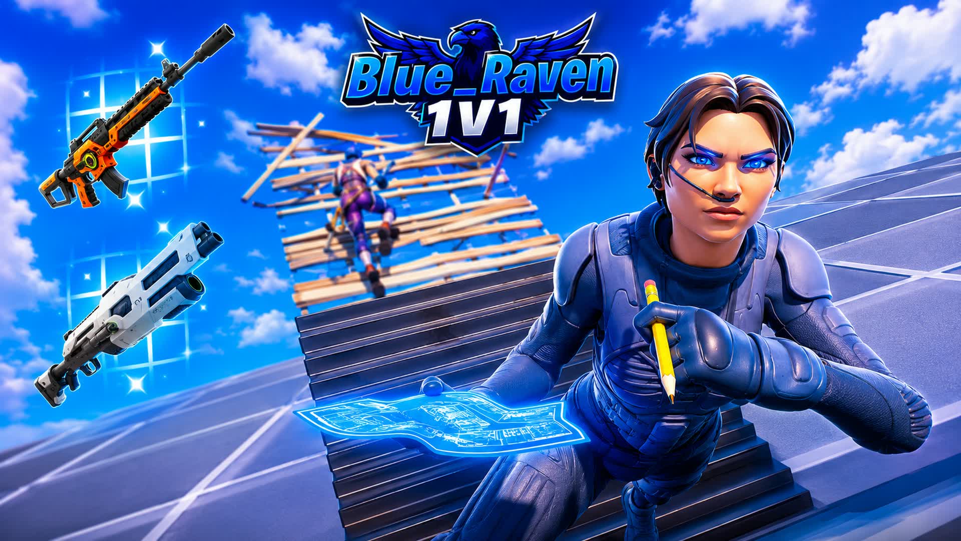 Blue_Raven 1V1 — Fortnite Creative map