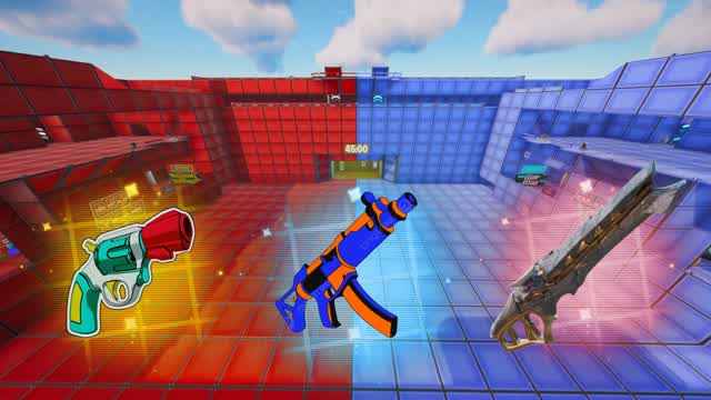 MEGA VERMELHO VS AZUL🔴🔵 — Fortnite Creative map