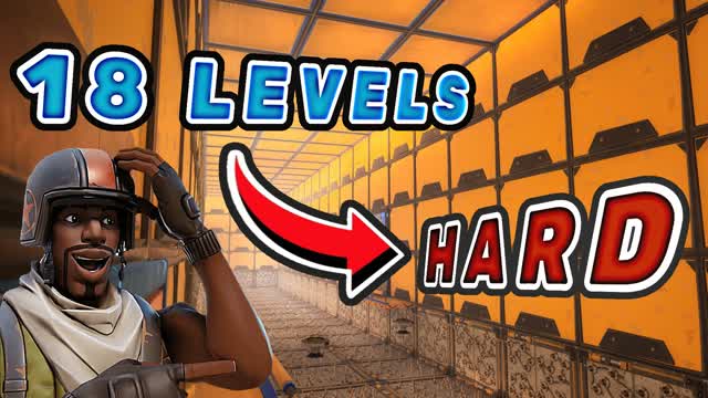 18 LEVELS HARD DEATHRUN — Fortnite Creative map cover art