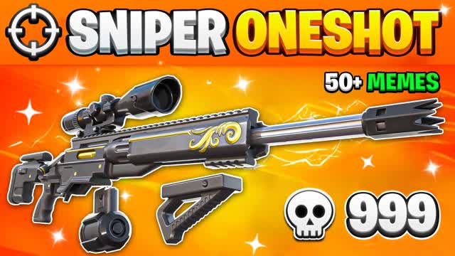 MEME SNIPER ONE SHOT 🎯 — Fortnite Creative map cover art