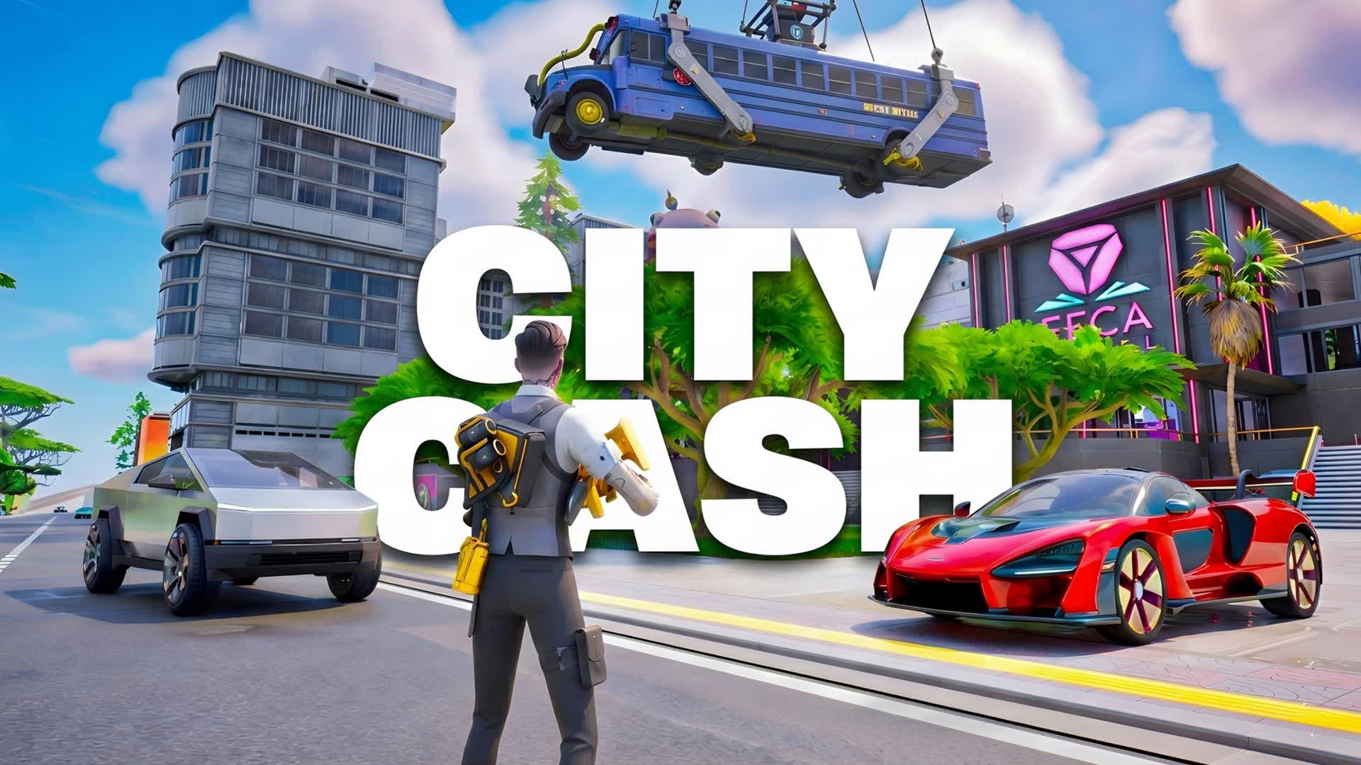 CITY CASH DRIVE FFA [OPEN WORLD] 🌎 — Fortnite Creative map