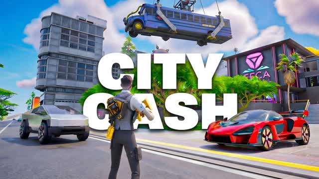 CITY CASH DRIVE FFA [OPEN WORLD] 🌎 — Fortnite Creative map