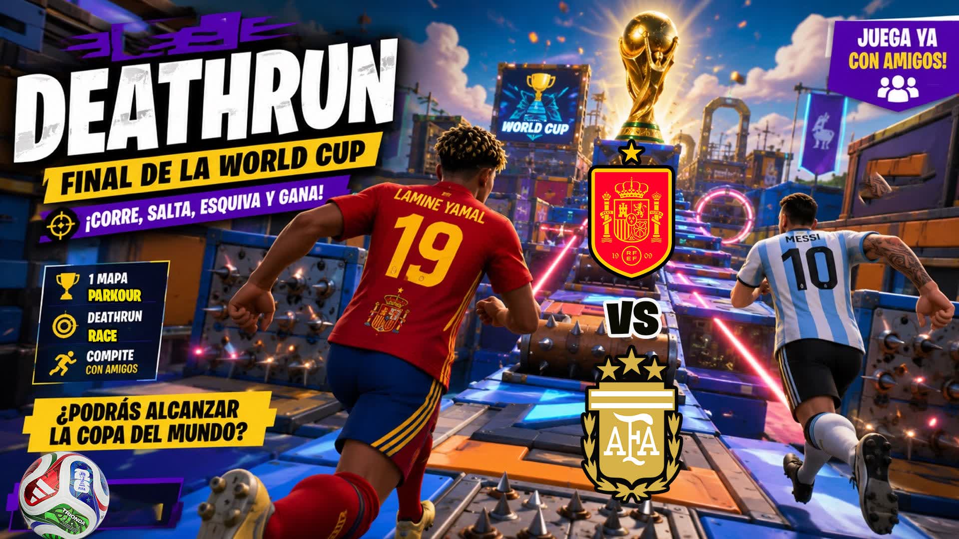 FINAL WORLD PARKOUR ARGENTINA vs SPAIN — Fortnite Creative map