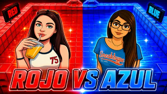 ROJO VS AZUL - MIA VS LANA 🔴🔵 — Fortnite Creative map