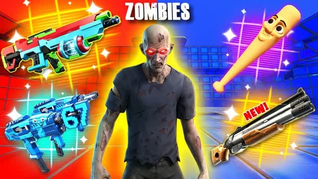 ZOMBIES RED Vs BLUE 🧟🔴🔵 — Fortnite Creative map cover art