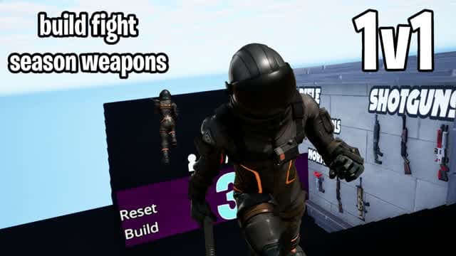 1v1 0 Build Fight & Season Weapons — Fortnite Creative map
