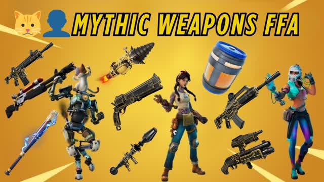 🐱‍👤MYTHIC WEAPONS * FREE FOR ALL — Fortnite Creative map