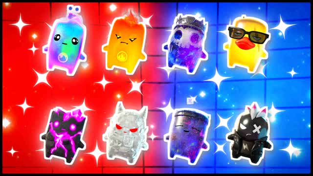 BLUE VS RED STEP INTO ACTION 🔵🔴 — Fortnite Creative map cover art