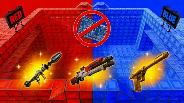 ROJO VS AZUL SIN CONSTRUCCIÓN 🔴🔵 — Fortnite Creative map