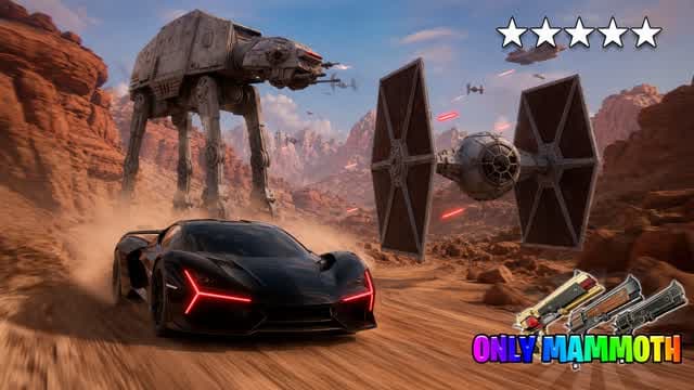 ⭐ GALAXY DRIVE 🚗 STAR WARS - MUSIC FFA — Fortnite Creative map cover art