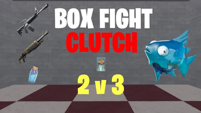 📦 BOX FIGHT CLUTCH 2V3 🎯 — Fortnite Creative map cover art