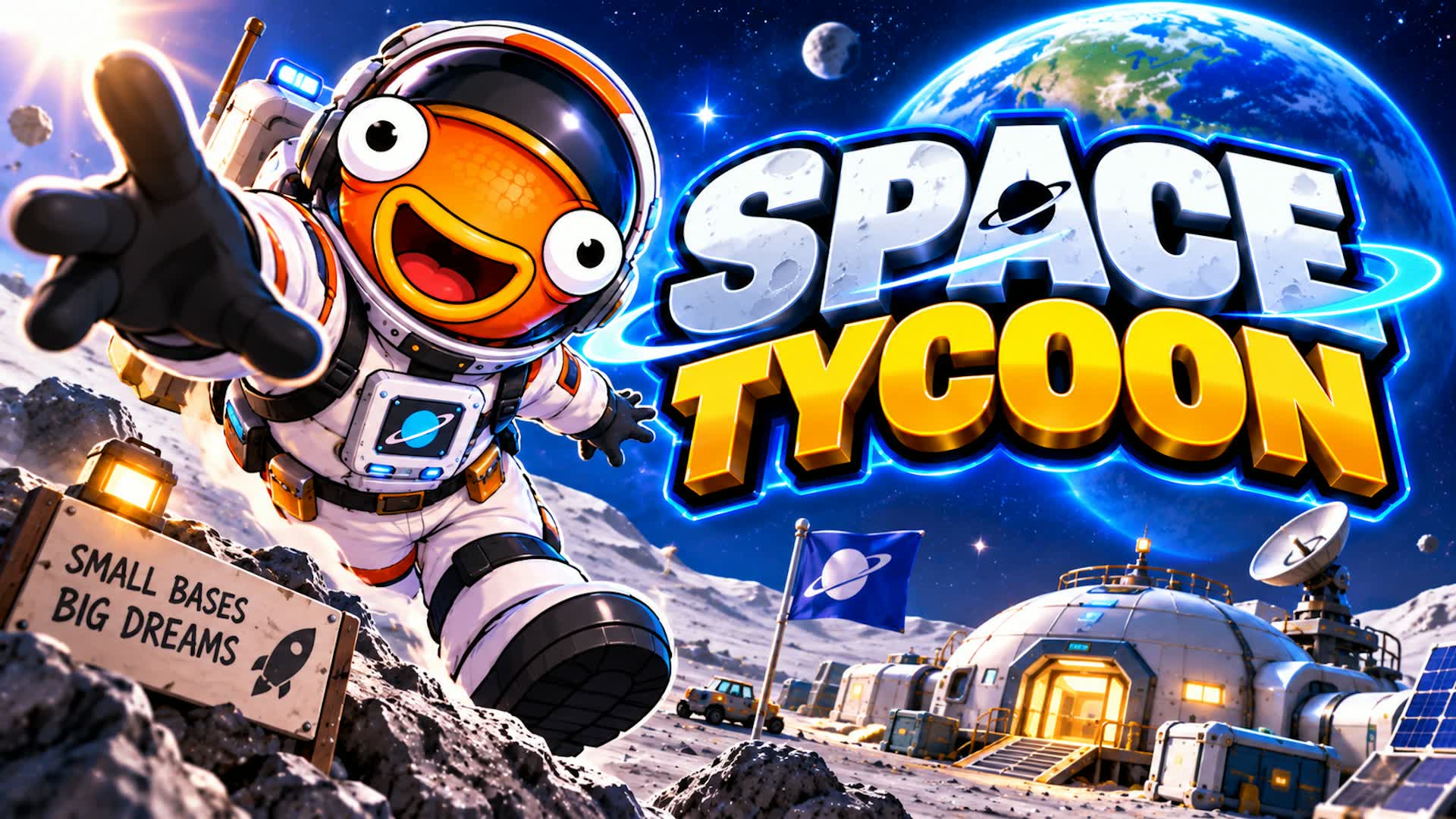 🌑SPACE BASE TYCOON🚀 — Fortnite Creative map