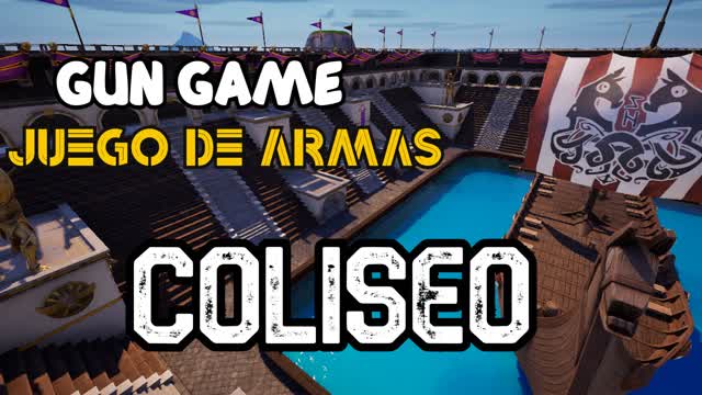 GUN GAME (JUEGO DE ARMAS COLISEO) — Fortnite Creative map cover art