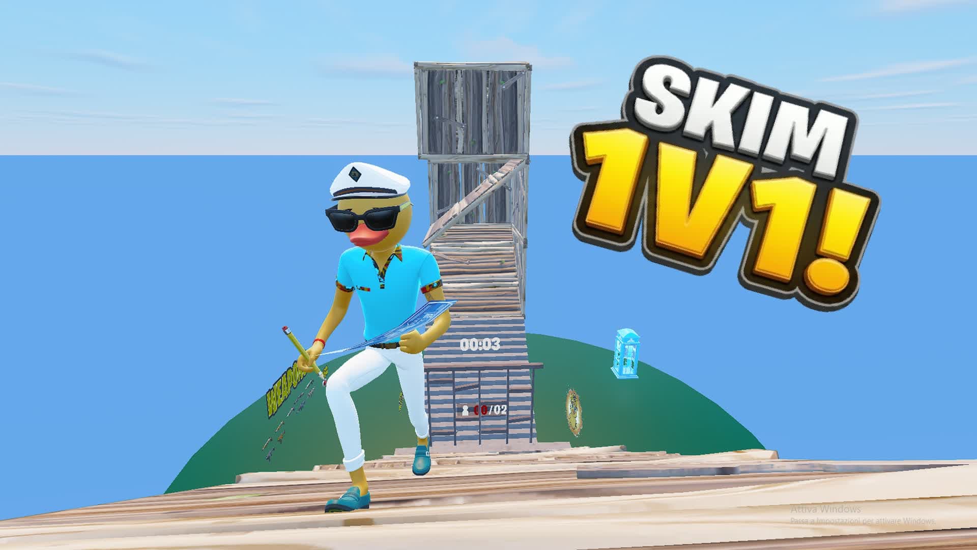 SKIM 1V1 — Fortnite Creative map