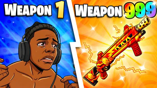 😎 GUN GAME 🔉 SAY WALLAHI BRO ONE SHOT — Fortnite Creative map