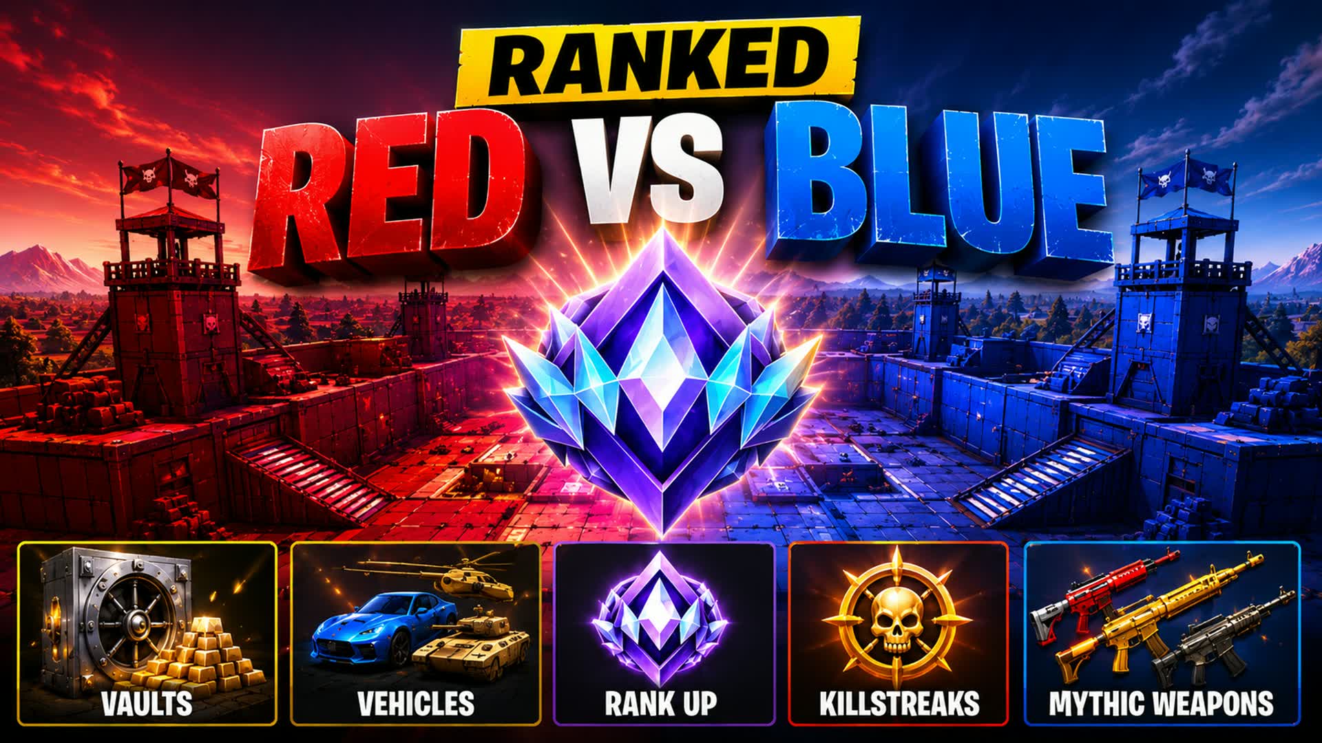 OG Ranked Red VS Blue (NEW) — Fortnite Creative map